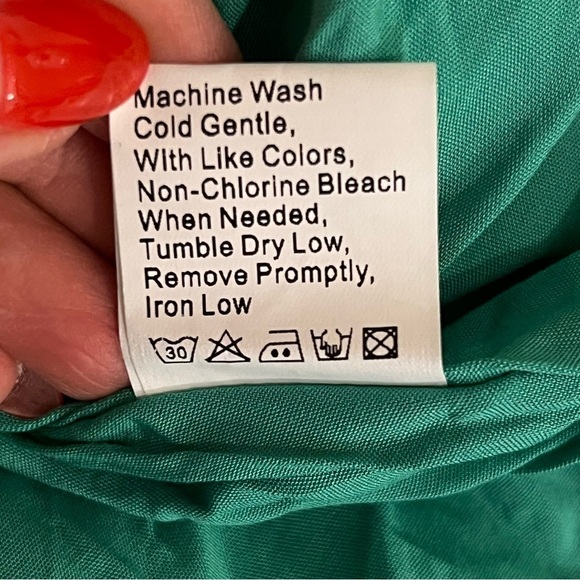 PRETTYGARDEN Halter Neck Sleeveless Maxi Dress tiered Sundress, polka dot, sz S - Picture 15 of 16